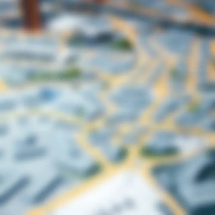 Key Neighborhoods in Dubai Map highlighting key neighborhoods in Dubai