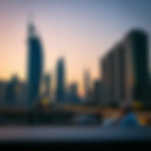 Urban skyline of Dubai showcasing modern architecture
