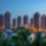 Stunning skyline of Ajman showcasing modern apartment buildings