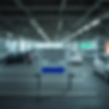 Parking area at Al Ghurair Mall with clear signage