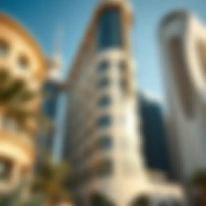 Architectural Details of Al Tilal City Architectural close-up of Al Tilal City's unique buildings