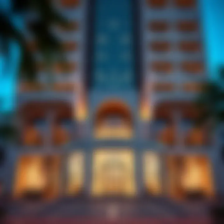 Exterior image highlighting the architectural design of Al Yasmeen Building