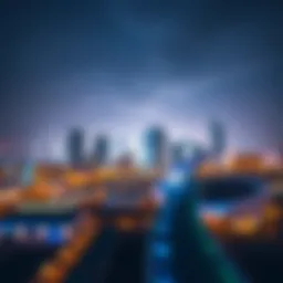 Stunning skyline view of ذا فيو النخله