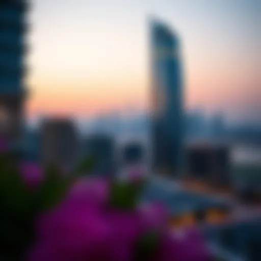 A stunning view of Aykon Tower B against the Dubai skyline