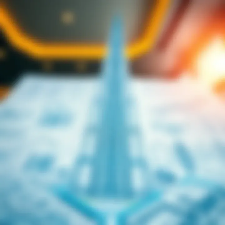 Architectural Blueprint of Burj Khalifa Architectural blueprint of Burj Khalifa displaying its innovative structure