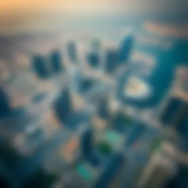 Aerial view of Business Bay showcasing urban development