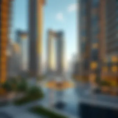 Architectural renderings of key projects in Business Bay