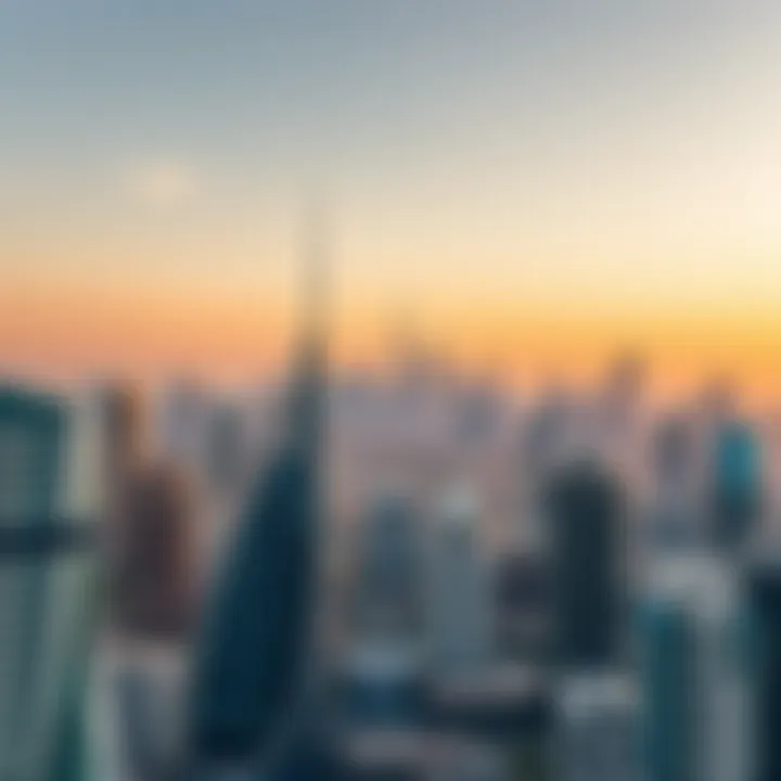 Aerial view of Dubai skyline highlighting prime real estate locations