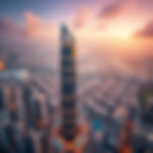 Aerial view of Citadel Tower showcasing its stunning architecture