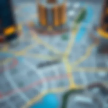 A map of Jebel Ali indicating key neighborhoods and amenities