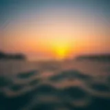 A serene sunset view over Creek Beach with golden sands.