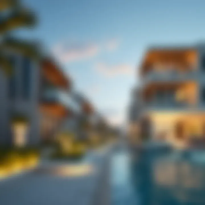 Luxury waterfront properties showcasing modern architecture in Creek Beach.