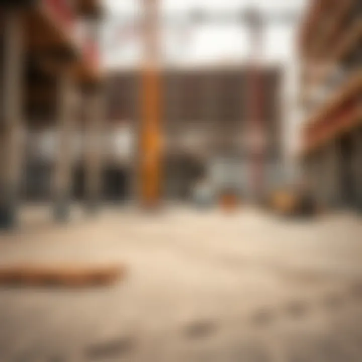 Construction site of a prominent real estate project in Dubai