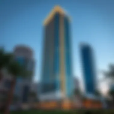 D2 Tower - Architectural Features and Design Exterior shot of D2 Tower emphasizing its architectural features