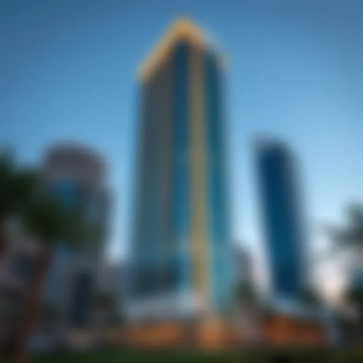 D2 Tower - Architectural Features and Design Exterior shot of D2 Tower emphasizing its architectural features