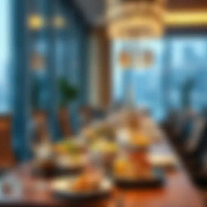 An elegant table setting showcasing a fusion of global cuisines