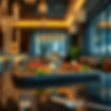 An innovative dish beautifully presented in a chic restaurant