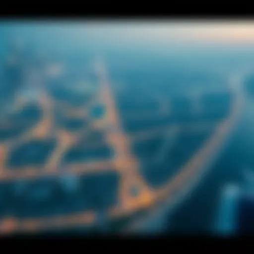 Aerial Perspective of Ajman and Dubai Aerial view of Ajman and Dubai skyline