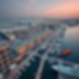 Aerial view of Dubai Harbour Creek showcasing modern architecture