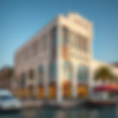 Architectural Detail in Dubai Harbour Creek Architectural detail of a building in Dubai Harbour Creek