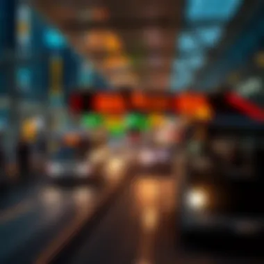 Overview of Dubai's Transportation System Artistic representation of Dubai's public transportation system