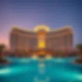 A stunning view of the Dusit Thani Abu Dhabi showcasing its unique architectural design.