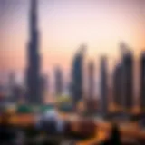 A view of Dubai's skyline showcasing modern architecture