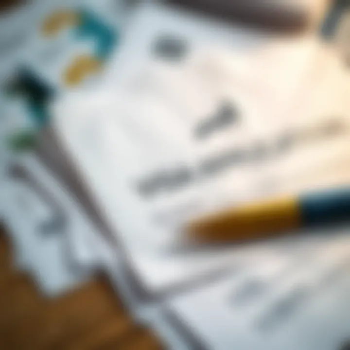 Visa Application Essentials A close-up of paperwork and documents related to visa applications