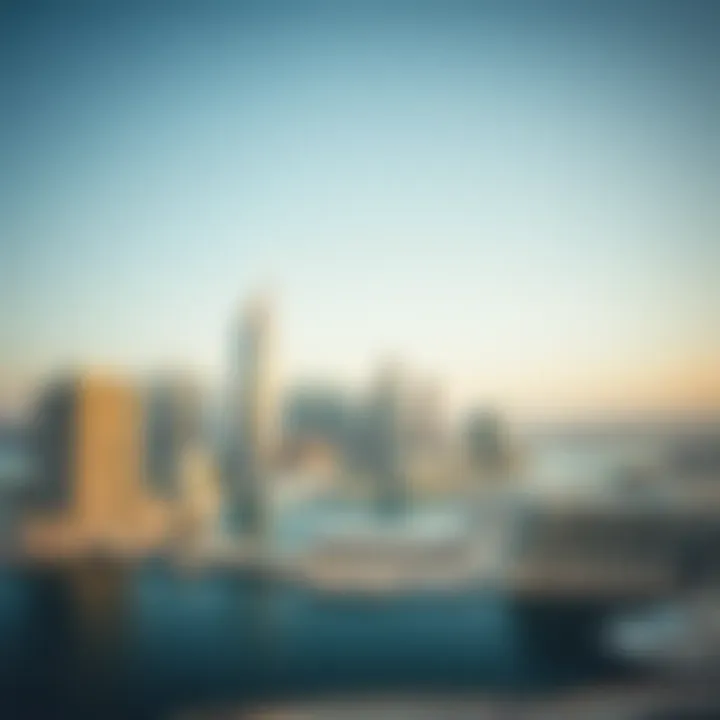 Stunning view of the Dubai Marina skyline