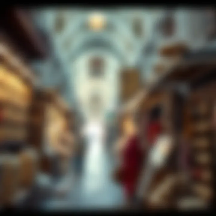 Vibrant souk filled with traditional goods