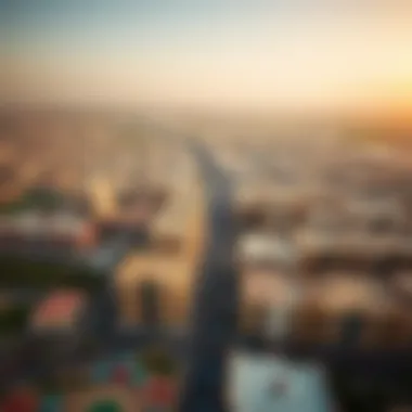 Aerial view of Deira highlighting its unique location