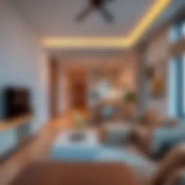 Interior design of a modern 1 BHK apartment