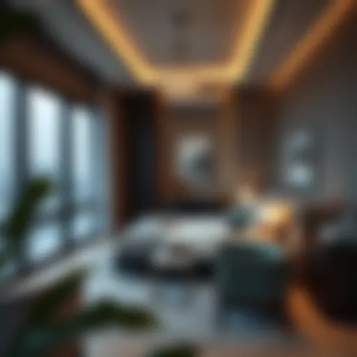 Stylish studio apartment interior design