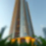 Stunning exterior view of Al Ain Tower showcasing its modern architecture