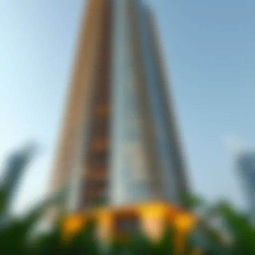 Stunning exterior view of Al Ain Tower showcasing its modern architecture