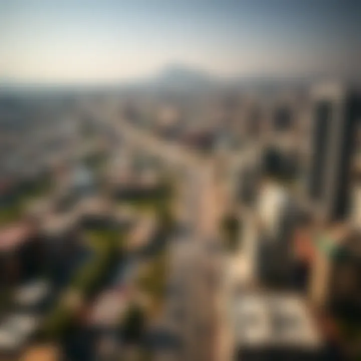 Aerial view of البرشاء هايتس showcasing urban development