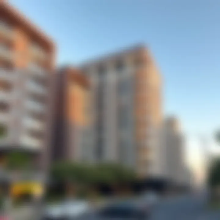 Modern apartment buildings representing real estate options in البرشاء هايتس