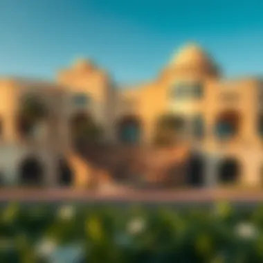 Luxury Living in Al Ghafia An elegant residential complex in Al Ghafia highlighting luxury living options available