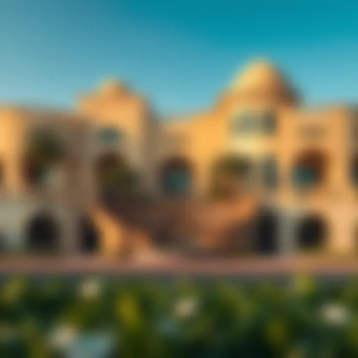 Luxury Living in Al Ghafia An elegant residential complex in Al Ghafia highlighting luxury living options available