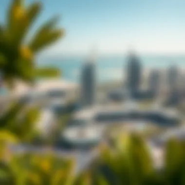 Aerial View of Al Habtoor City Aerial view of Al Habtoor City showcasing its modern architecture and lush landscapes