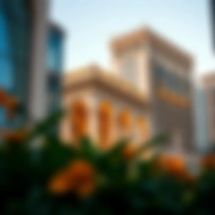 Architectural Details of Al Habtoor City Elegant architectural details of buildings in Al Habtoor City
