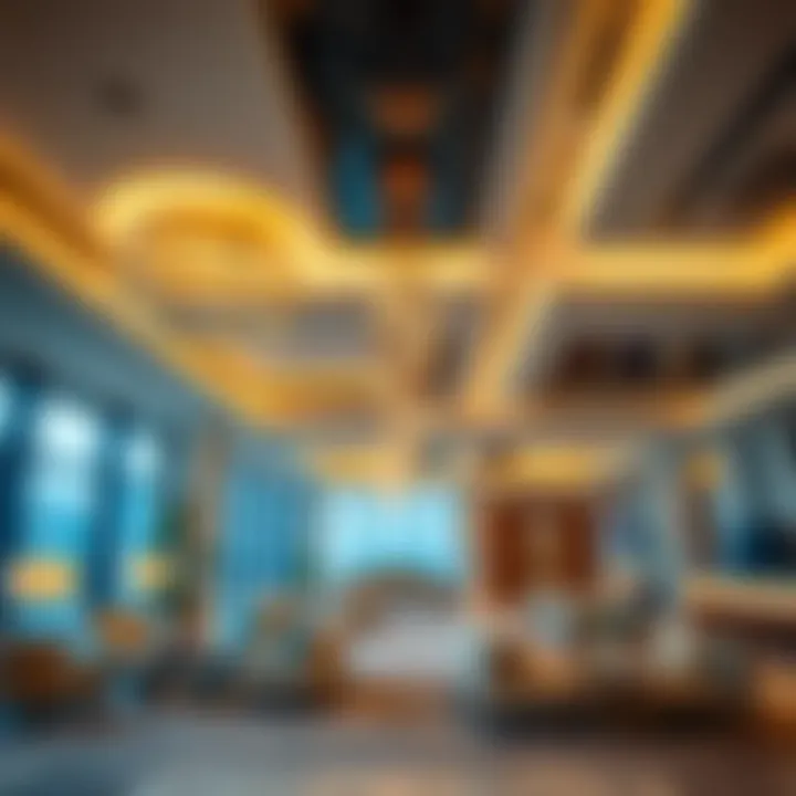 Interior design elements of Al Moosa Tower highlighting modern aesthetics