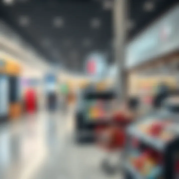 Interior of Carrefour featuring diverse retail options