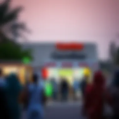 Local community gathering near Carrefour in Al Nahda 2