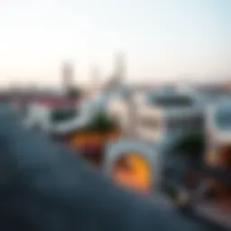 A stunning view of the Al Seef Heritage Area showcasing its blend of traditional and modern architecture