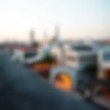 A stunning view of the Al Seef Heritage Area showcasing its blend of traditional and modern architecture