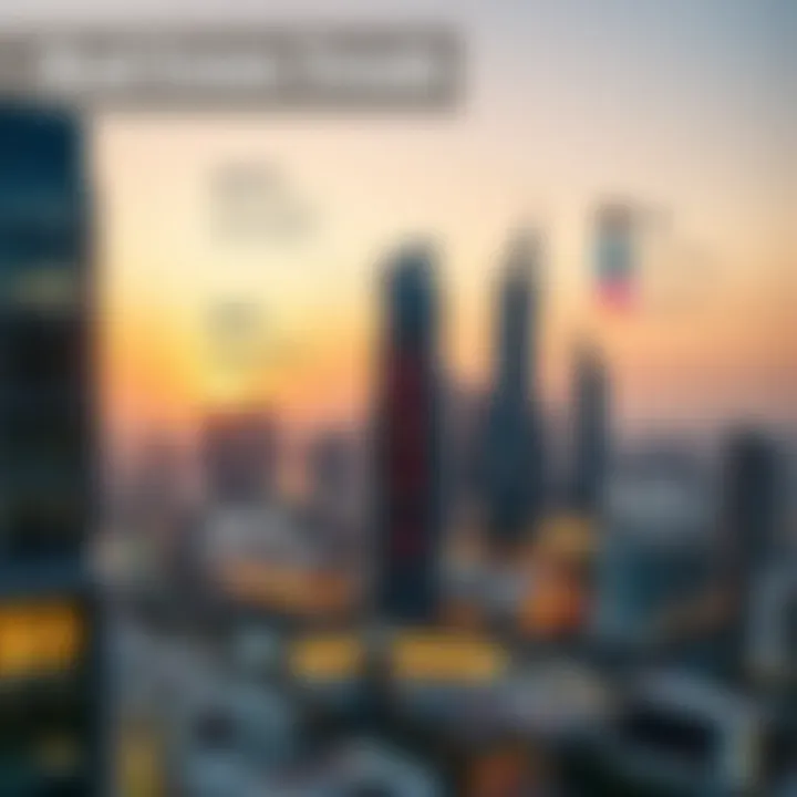 Infographic depicting real estate trends and investment potential surrounding Almas Tower