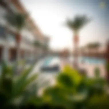 Amenities at Balqis Residence A panoramic view of the lush amenities available within Balqis Residence, including pools and recreational areas.