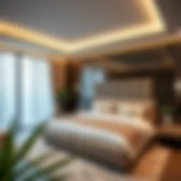 Modern bed space interior design