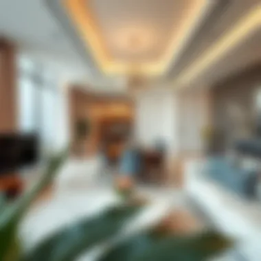Stylish Interior Design in Bloom Towers Interior design of a stylish apartment in Bloom Towers
